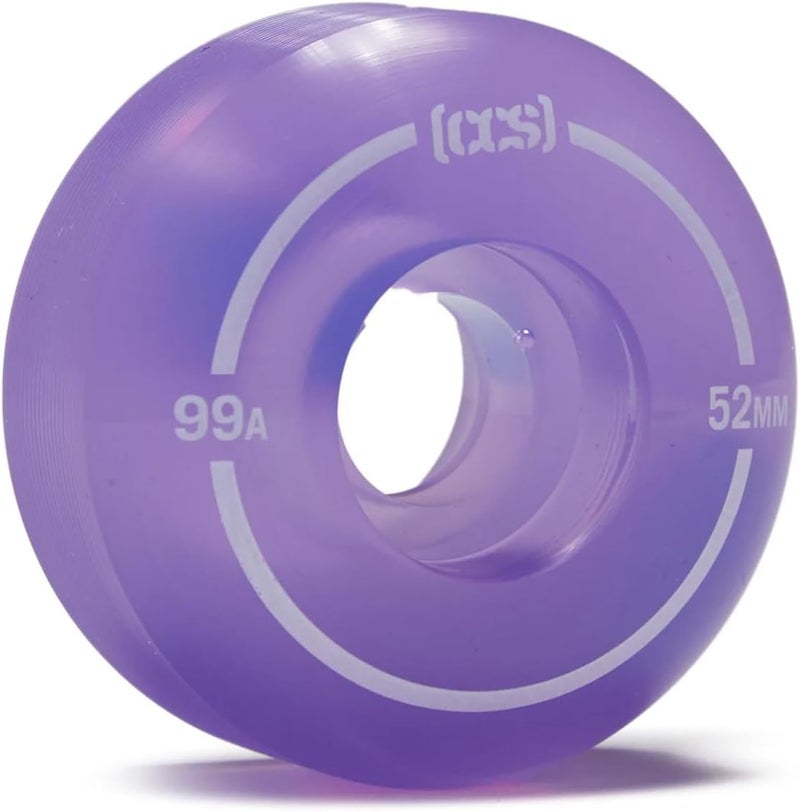 CCS [] Clear Skateboard Wheels | Professional Grade | Polyurethane | 99A Durometer | Size 52mm | Set of 4 - Image 1